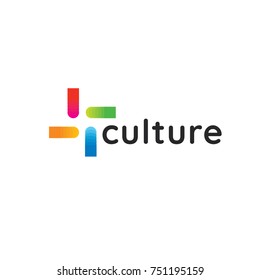 Culture vector logo design template.
