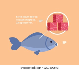 carne de pescado crudo cultivada a partir de células animales concepto de producción de carne cultivada en laboratorio artificial