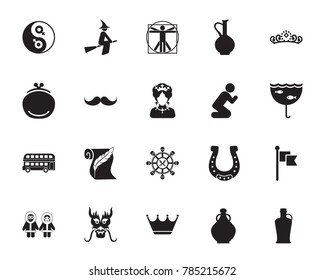 Cultures icon set