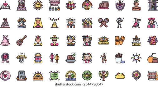 Cultures icons High-Quality Vector Icons Collection with Editable Stroke. Ideal for Professional and Creative Projects.