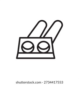 Culvert wall icon. Drainage engineering and erosion control, represents concrete headwalls, wingwalls, hydraulic outlet structures, road embankment protection, and municipal water management hardware.