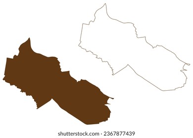 Cumberland City Council (Commonwealth of Australia, New South Wales, NSW) map vector illustration, scribble sketch Cumberland map