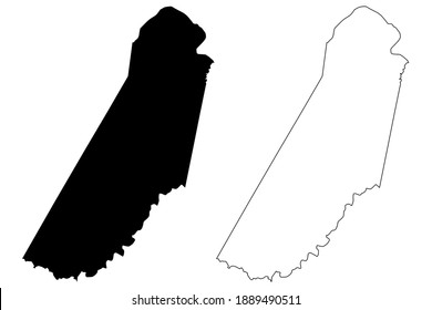 Cumberland County, Commonwealth of Virginia (U.S. county, United States of America, USA, U.S., US) map vector illustration, scribble sketch Cumberland map