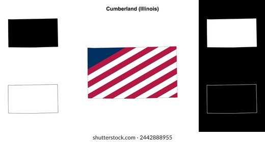 Cumberland county (Illinois) outline map set