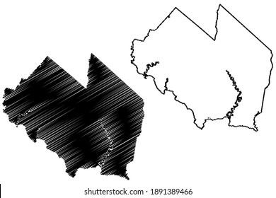 Cumberland County, New Jersey (U.S. county, United States of America, USA, U.S., US) map vector illustration, scribble sketch Cumberland map svg