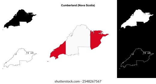 Cumberland county (Nova Scotia) outline map set