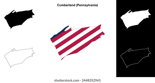 Cumberland County (Pennsylvania) outline map set