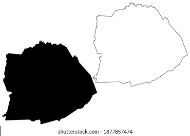 Cumberland County, State of Tennessee (U.S. county, United States of America, USA, U.S., US) map vector illustration, scribble sketch Cumberland map