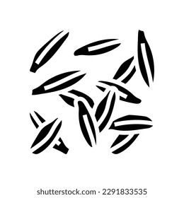 cumin food herb glyph icon vector. cumin food herb sign. isolated symbol illustration