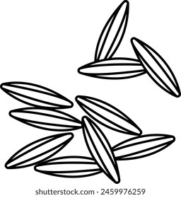 Cumin outline icon vector illustration