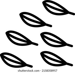 cumin seeds set vector line icon design, Condiments and Spices symbol, Food cooking ingredients Sign, Herbs and table sauce stock illustration, Caraway Seeds Concept,