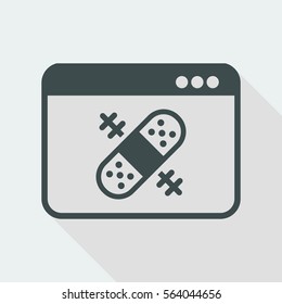 Cumputer repair assistance service - Vector web icon