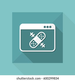 Cumputer repair assistance service - Vector web icon