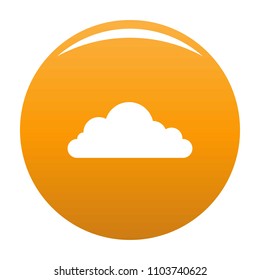 Cumulonimbus cloud icon. Simple illustration of cumulonimbus cloud vector icon for any design orange