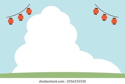 Cumulonimbus cloud Summer festival frame background material