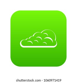 Cumulus cloud icon digital green for any design isolated on white vector illustration