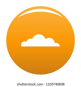 Cumulus cloud icon. Simple illustration of cumulus cloud vector icon for any design orange