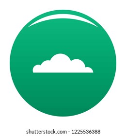 Cumulus cloud icon. Simple illustration of cumulus cloud vector icon for any design green