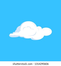 Cumulus cloud illustration. Blue sky, soft, summer. Weather concept. Vector illustration can be used for topics like climate, nature