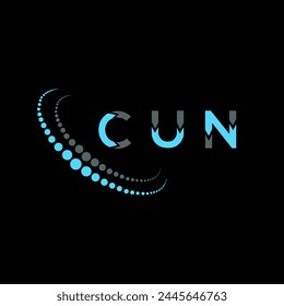 CUN letter logo abstract design. CUN unique design. CUN.
