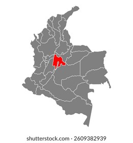 Cundinamarca of Colombia map shape, travel web flat concept icon vector illustration .