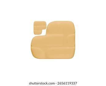  Icono de tableta cuneiforme Ilustración 3D Render