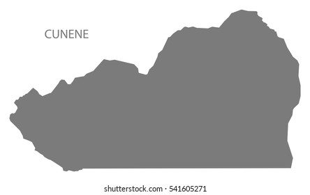 Cunene Angola Map grey