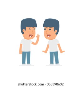 Cunning Character Activist gossiping and telling secret to his friend. Poses for interaction with other characters from this series