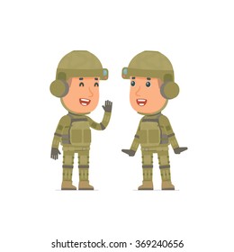 Cunning Character Soldier Gossiping Telling Secret Stock Vector ...