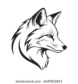 Perfil de Cabeça de Raposa Cunning - Sly Woodland Creature Vetor