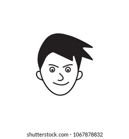 cunning on the face icon. Element of human emotions elements illustration. Premium quality graphic design icon. Signs and symbols collection icon for websites, web design on white background