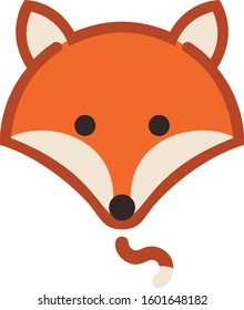 Cunning orange wild fox vector