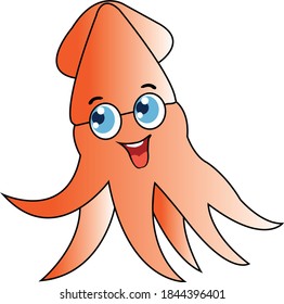 Cunando pulpo joven del mar
