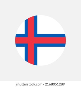 Cuntry Faroe Islands. Faroe Islands flag. Vector illustration.