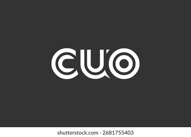 CUO Criativo Único Moderno Carta Logo Design. Elegante Monograma Logo Design com elementos decorativos e tipografia