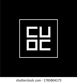 cuoc / cu0c initial logo monogram, and can be editable