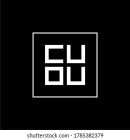 cuou / cu0u initial logo monogram, and can be editable