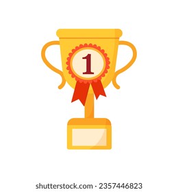 Cup 1st place. Win. Victory. Vector collection