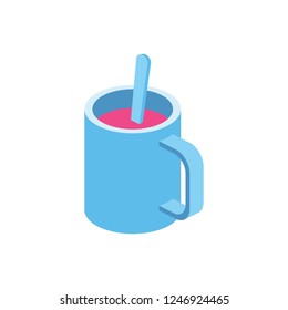Cup 3d vector isometric icon