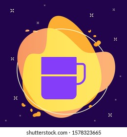 Cup abstract vector icon. Element of kitchen for mobile concept and web apps illustration. Thin flat icon for website design and development