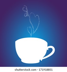 A Cup of aromatic tea or coffee with love