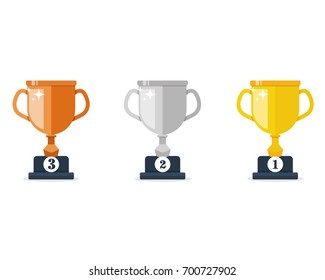 Cup award in flat design.