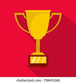 Cup award icon. Flat illustration of cup award vector icon for any web design