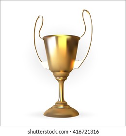 Cup award icon gold vector