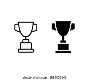 Cup Award Icon Outline And Solid Vector