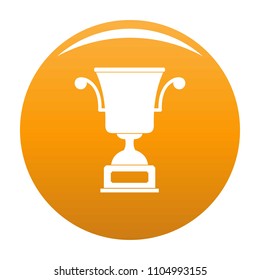 Cup award icon. Simple illustration of cup award vector icon for any any design orange