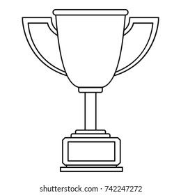 Cup award icon. Thin line illustration of cup award vector icon for any web design