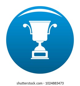 Cup award icon vector blue circle isolated on white background 