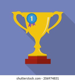 Cup, award, medal icon. Trophy symbol