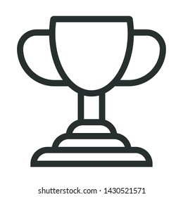 cup award - minimal line web icon. simple vector illustration. concept for infographic, website or app.